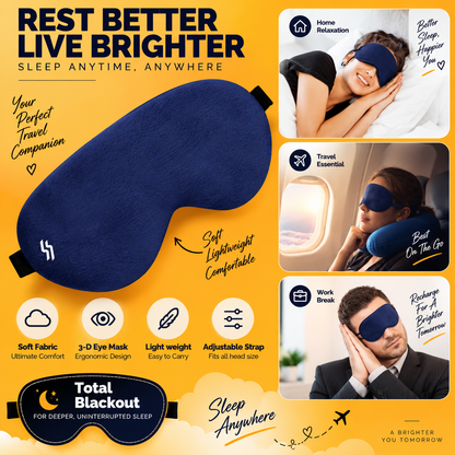 Travel Eye Mask - Blue