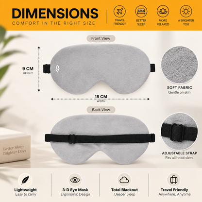 Travel Eye Mask - Grey