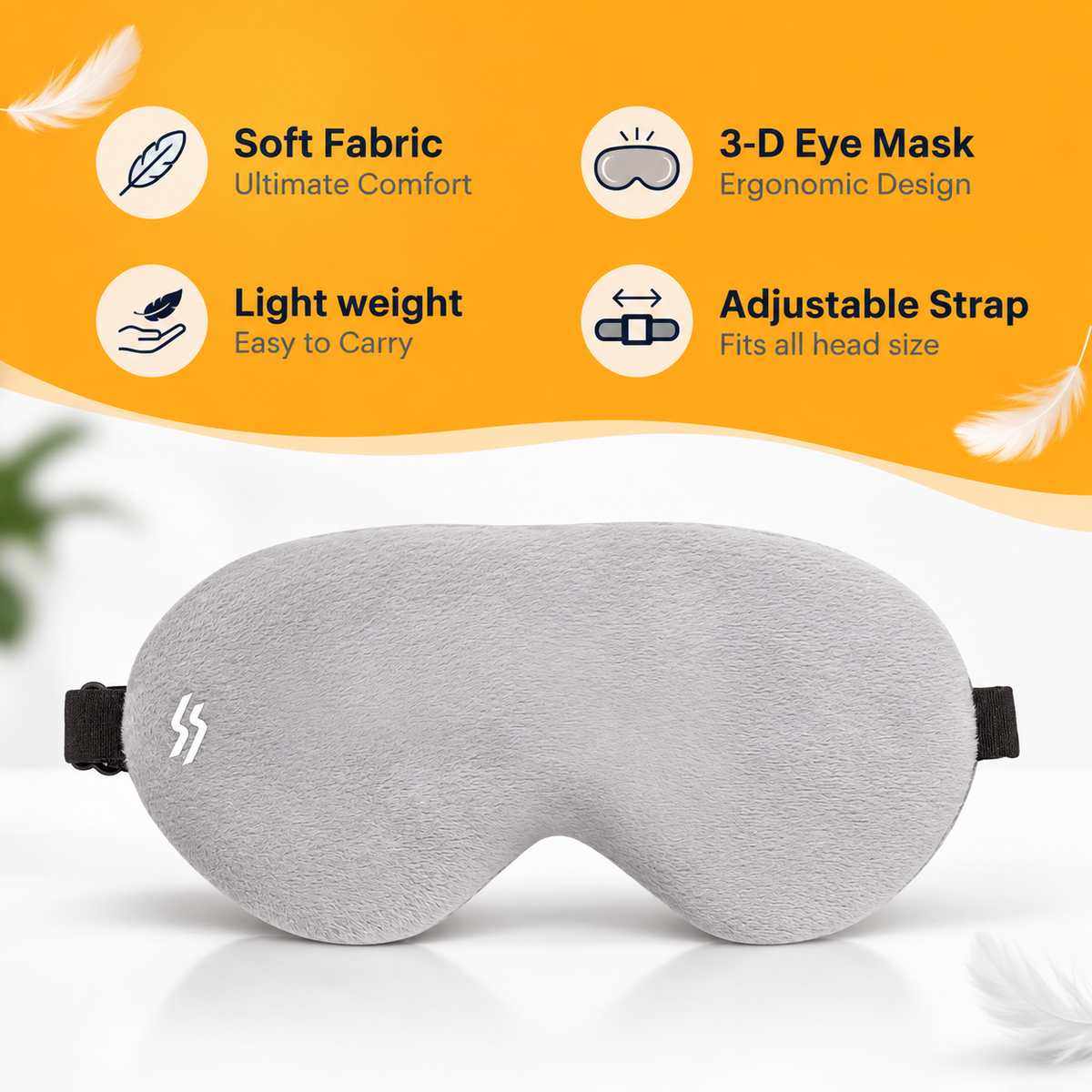 Travel Eye Mask - Grey