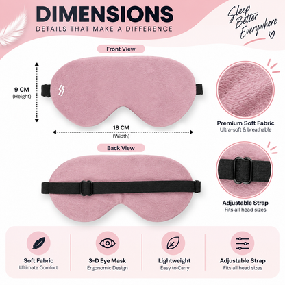 Travel Eye Mask - Pink