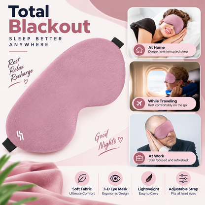 Travel Eye Mask - Pink