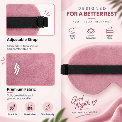 Travel Eye Mask - Pink