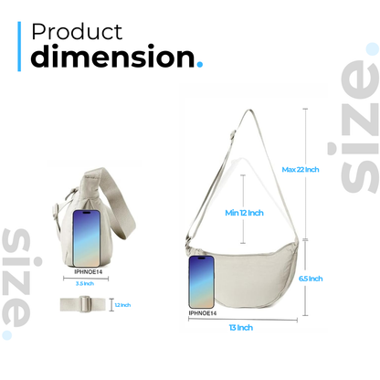 Crescent Half Moon Bag - Off White