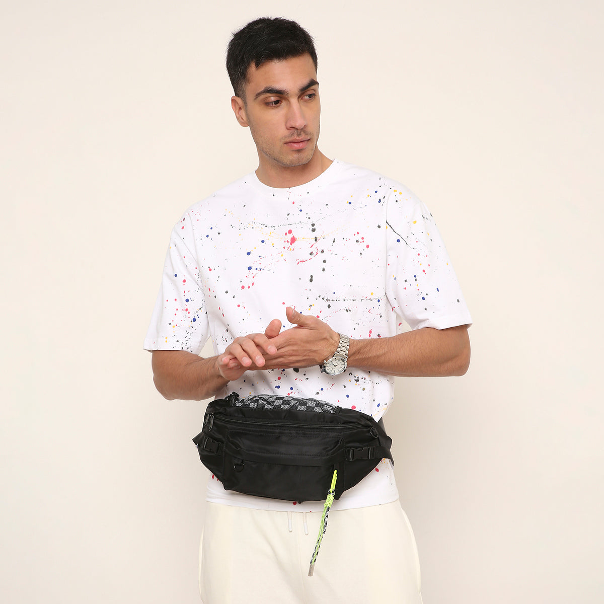 Checkermate Unisex Waist Bag - Black