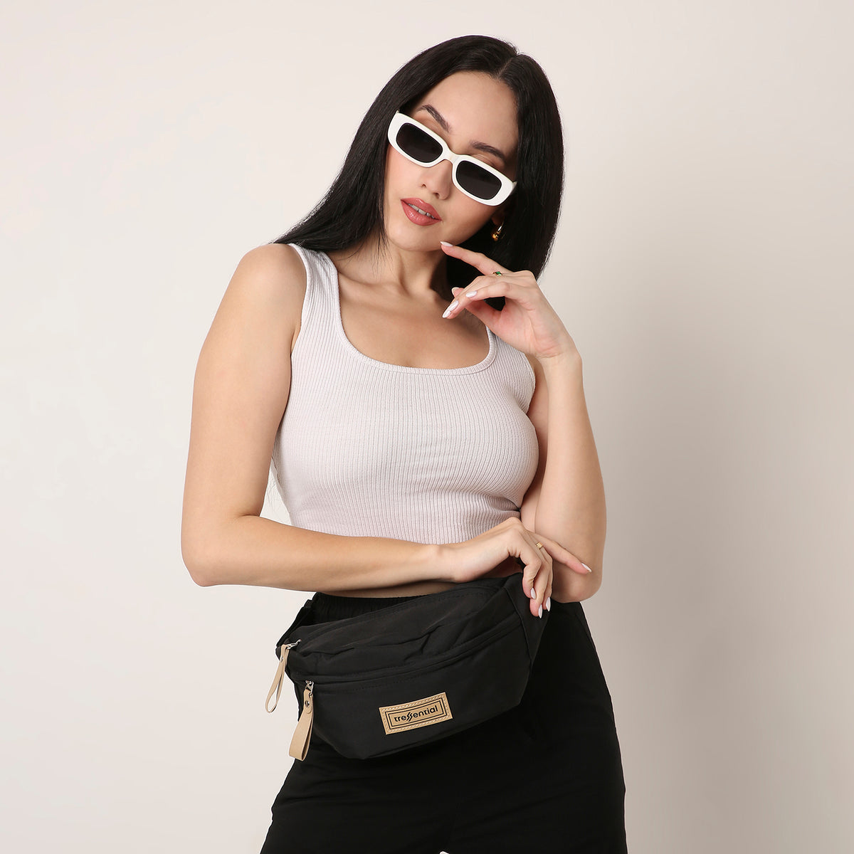 StreetSnap Unisex Waist Bag - Black